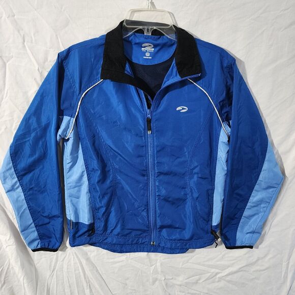 Brooks Jacket Womens Medium Blue Running Run Jog Full Zip Vented Light Ladies - Picture 2 of 8
